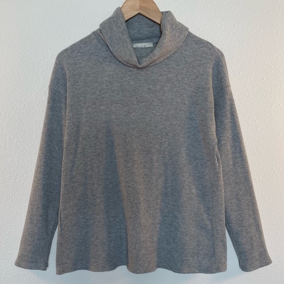 NWT Eri + Ali Anthropologie Cowl Neck Turtleneck Long Sleeve Top Split Back XS - Picture 2 of 8